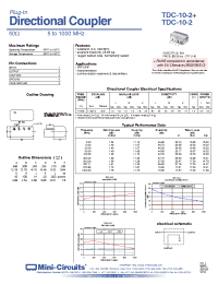 Datasheet TDC-10-2+ manufacturer Mini-Circuits